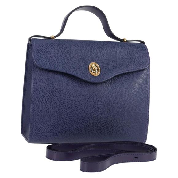 DIOR Hand Bag Leather Purple Gold - Picture 1 of 13
